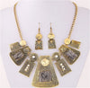 Created Gemstone Maxi Collier Necklace Earring