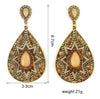 Large Water Drop Crystal Boho Dangle Earrings