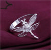 Crystal Zircon Dragonfly Jewelry Finger Rings