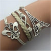 Leather Jewelry Bracelet Multi Double Layer Infinity