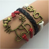 Leather Jewelry Bracelet Multi Double Layer Infinity