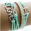 Leather Jewelry Bracelet Multi Double Layer Infinity